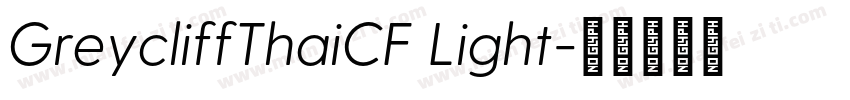 GreycliffThaiCF Light字体转换